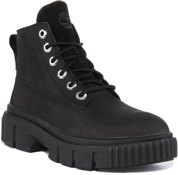 Greyfield Leather Boot Black - Size 10