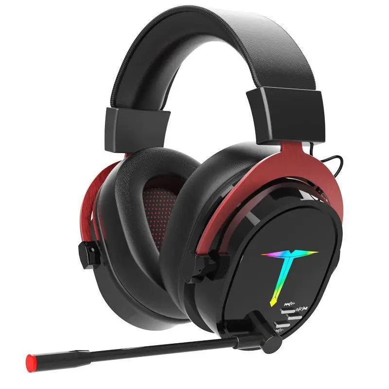 2.4G wireless PC gaming headset headphones microphone led light up - Velora Luxury Fashion