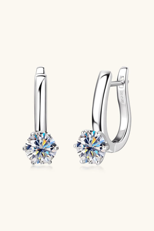 2 Carat Moissanite 925 Sterling Silver Earrings - Velora Luxury Fashion