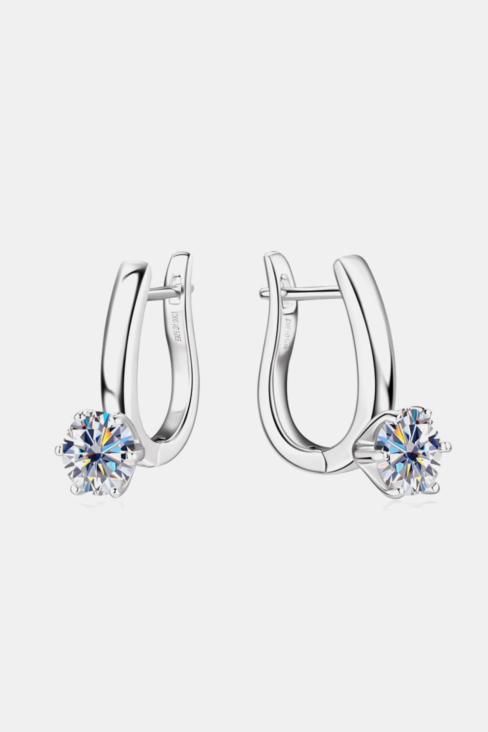 2 Carat Moissanite 925 Sterling Silver Earrings - Velora Luxury Fashion