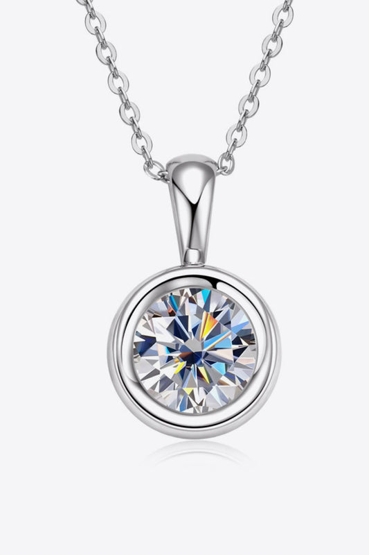 2 Carat Moissanite 925 Sterling Silver Necklace - Velora Luxury Fashion