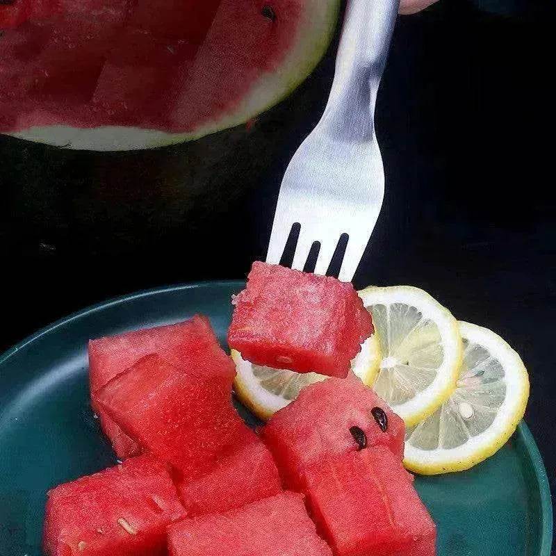2 In 1 Slicer Multi purpose Stainless Steel Watermelon Fork - Velora