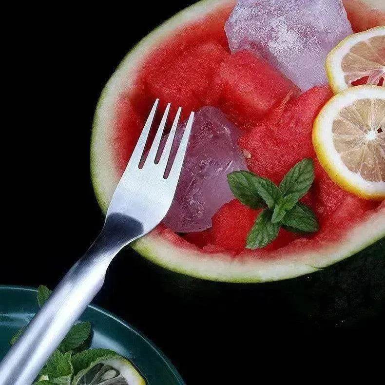 2 In 1 Slicer Multi purpose Stainless Steel Watermelon Fork - Velora
