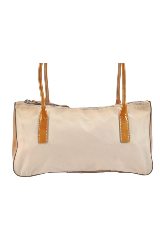 PRADA Nylon Tessuto Enamel Shoulder Hand Bag Purse Cream White 9257K - Velora