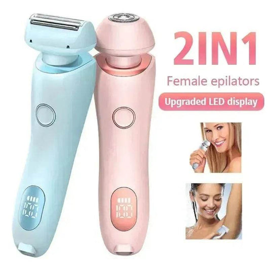 2 In 1 best epilator for women USB Rechargeable smooth glide Hair Remover Electric Shaver - Velora