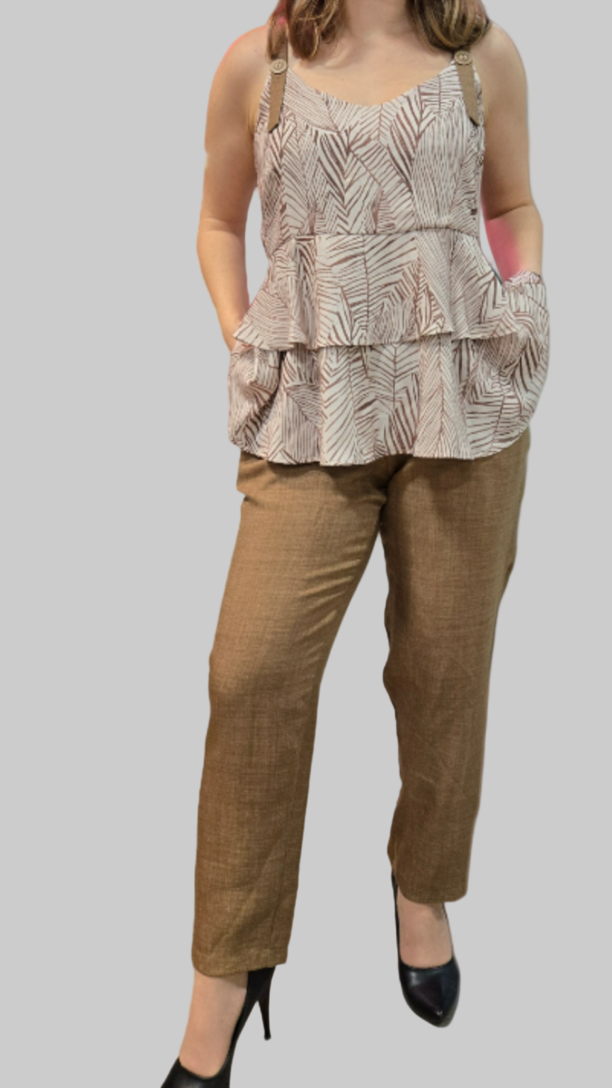 2-piece Spaghetti Top with Pants - Velora Luxury Fashion