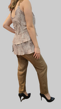 2-piece Spaghetti Top with Pants - Velora Luxury Fashion