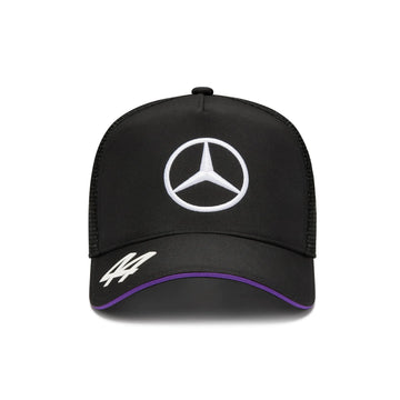 2024 Lewis Hamilton AMG F1 Trucker Cap - Black - Velora Luxury Fashion
