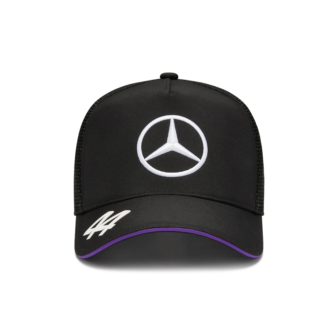 2024 Lewis Hamilton AMG F1 Trucker Cap - Black - Velora Luxury Fashion