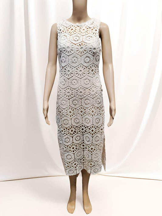 Crochet Spaghetti Dress With Lining - Velora
