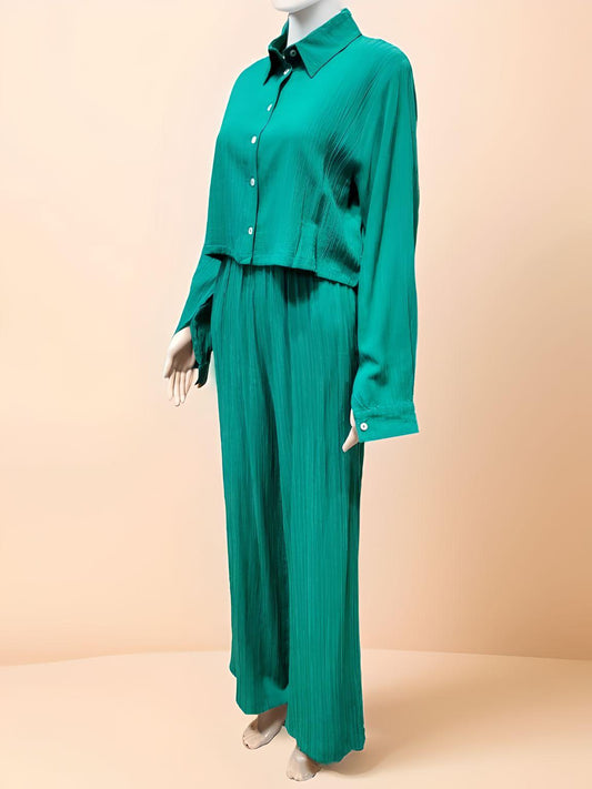 Green Pantalone & Shirt Set - Velora