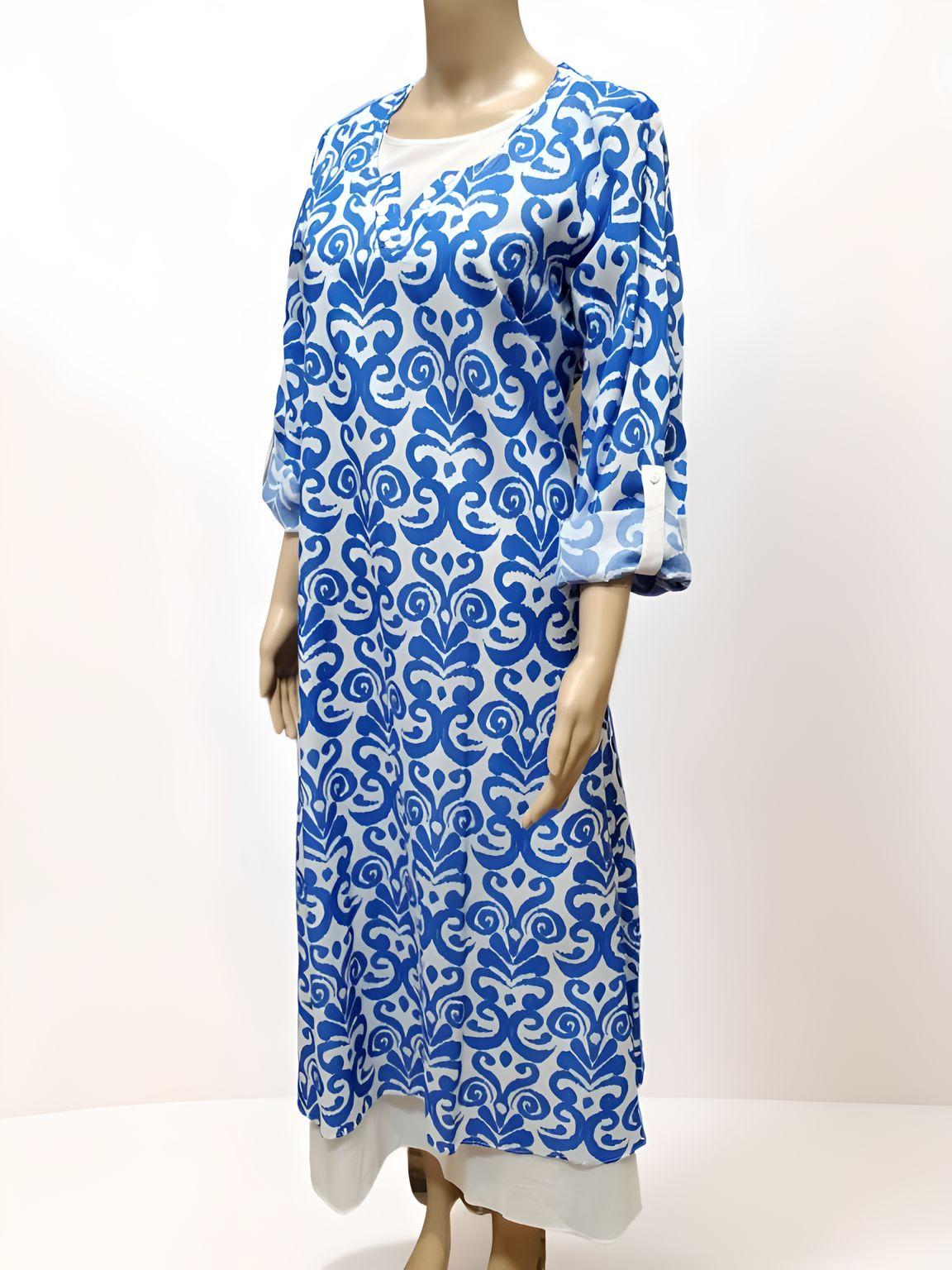 Printed Long Dress - Velora