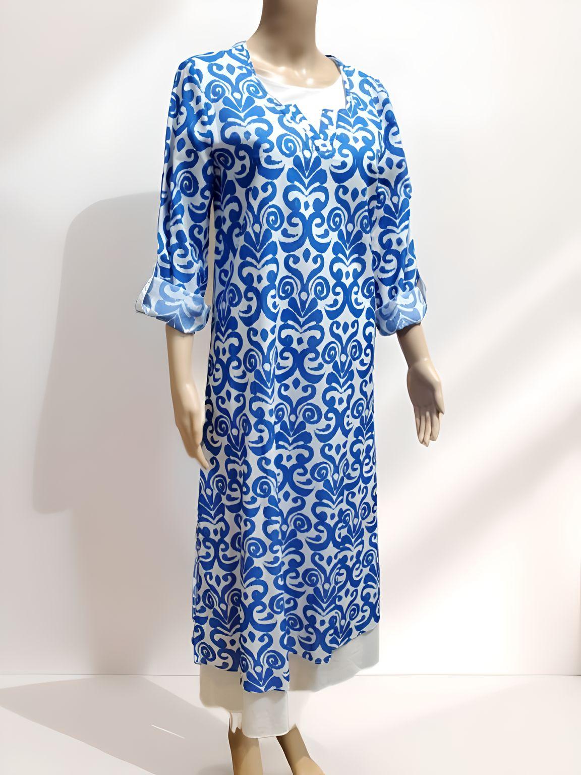 Printed Long Dress - Velora