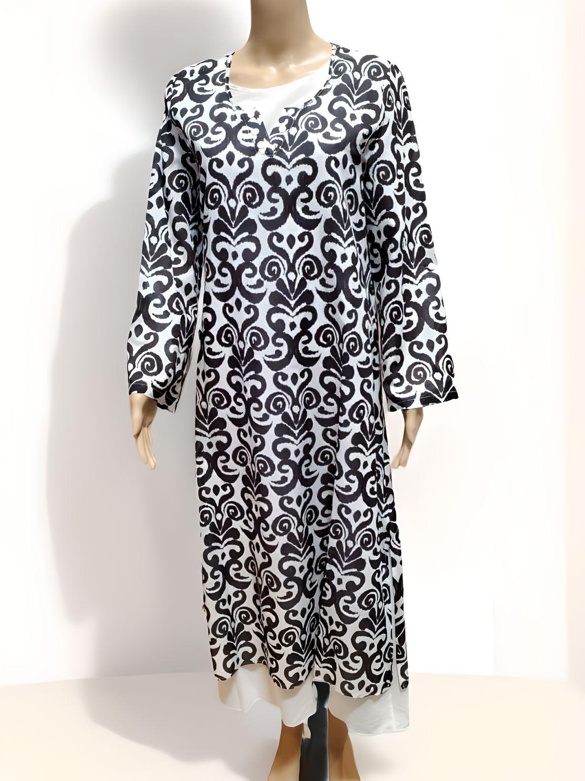 Printed Long Dress - Velora