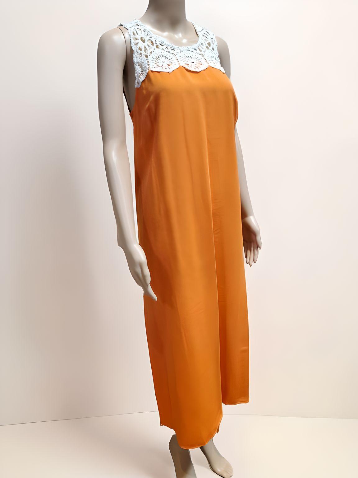 Sleeveless Long Dress with Crochet - Velora