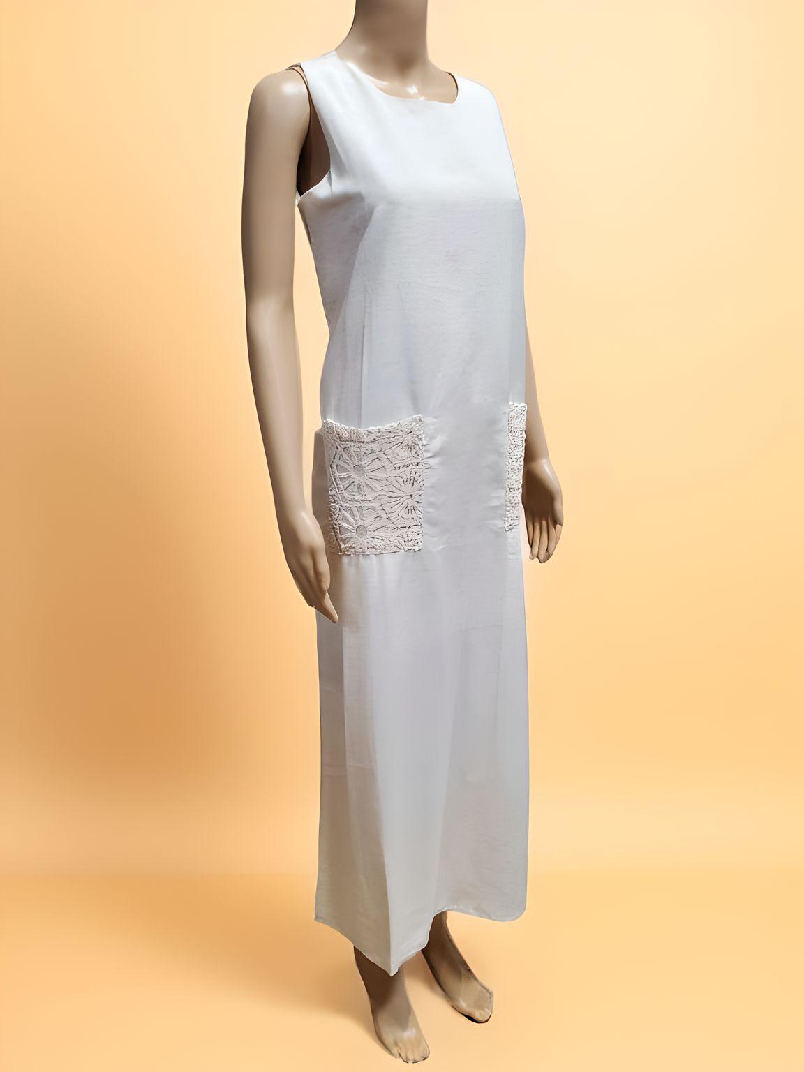 Sleeveless Crochet Pocket Dress - Velora