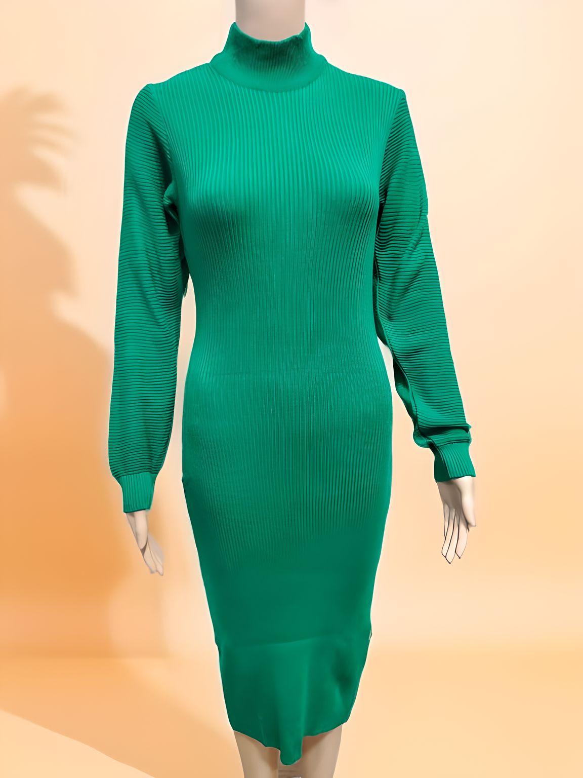 Elegant Body-Con Full Sleeves Dress - Velora