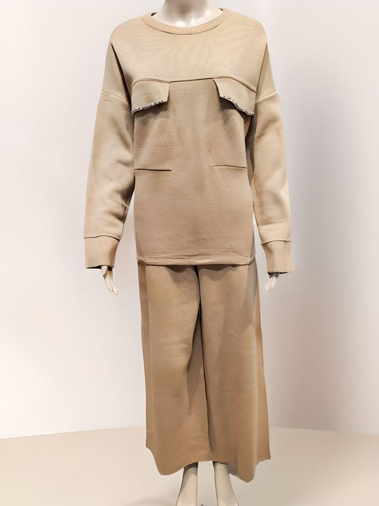 Crystal Pocket Full Sleeve Blouse - Velora