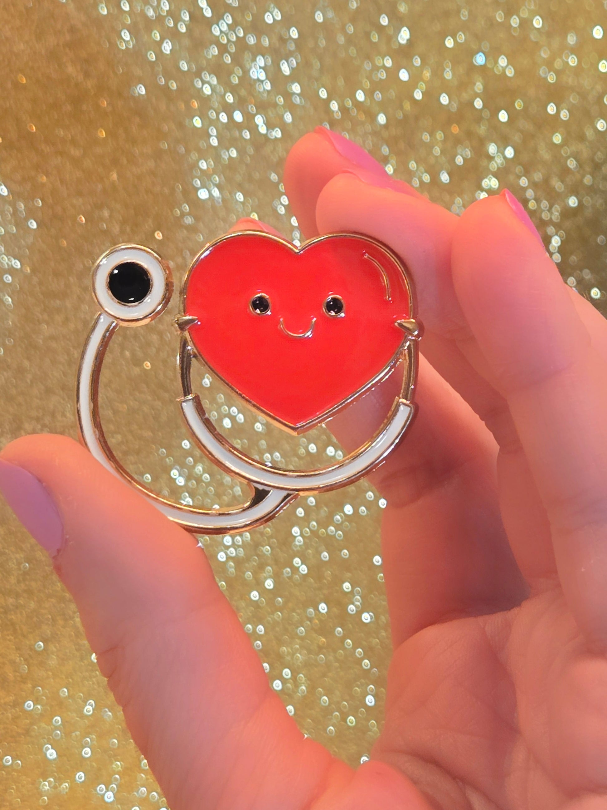 Heart Shaped Stethoscope | Collectible Pin - Velora