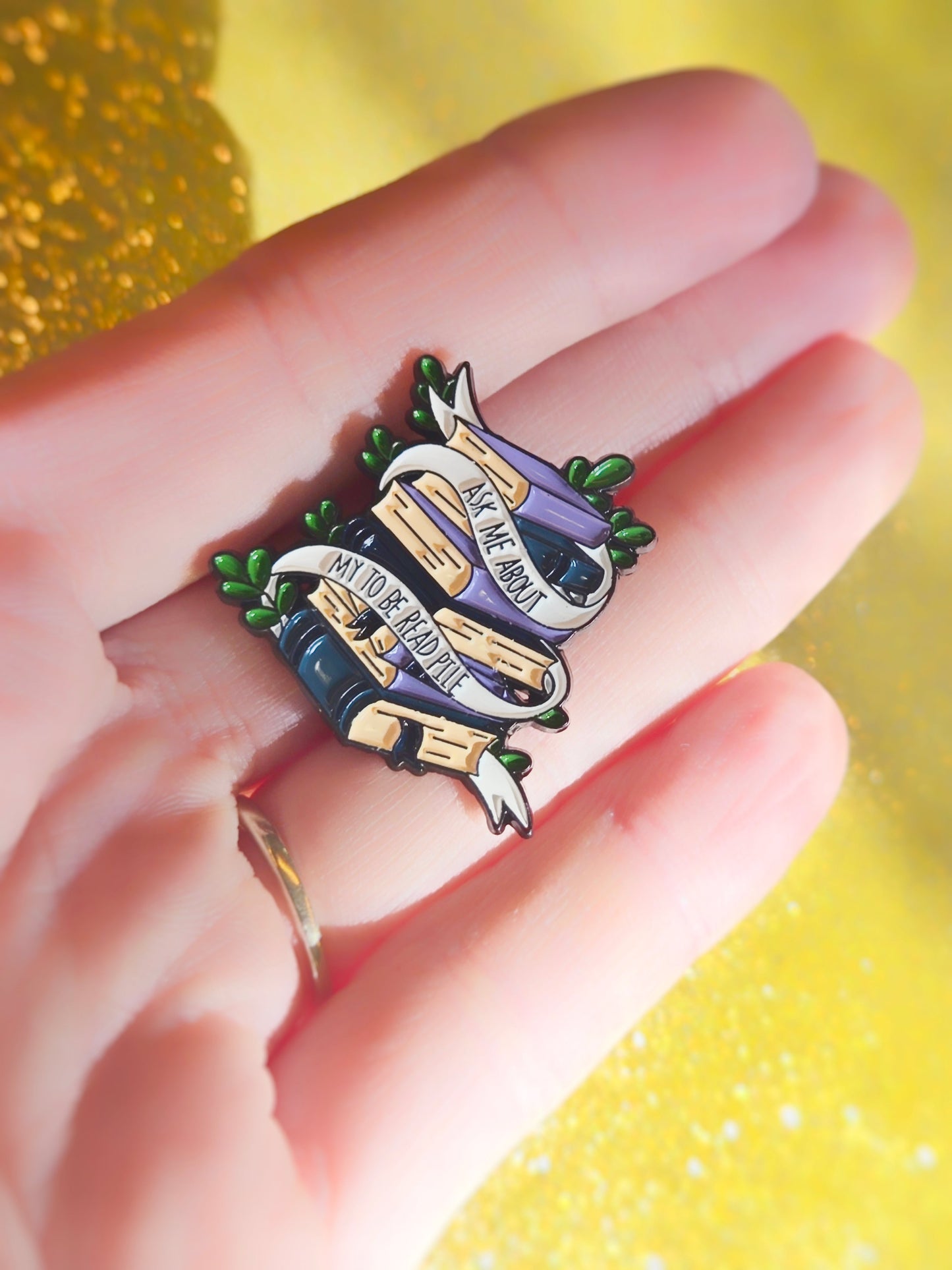 Ask Me About My "To Be Read" Pile | Collectible Pin - Velora