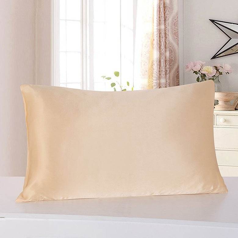 Pillowcase Satin Solid Color Simulation Silk Single Pillowcase Ice Silk Pillowcase - Velora