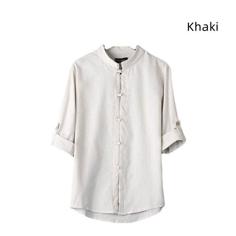 Men's Linen Vintage Plus Size Shirt - Velora