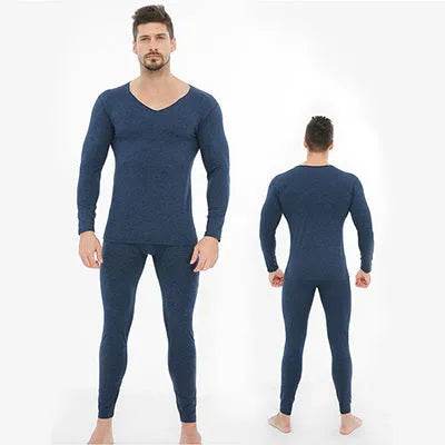 Winter Men's Sleepwear Loungewear Cashmere Long John set - Velora