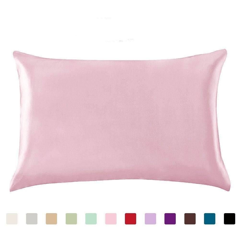 Pillowcase Satin Solid Color Simulation Silk Single Pillowcase Ice Silk Pillowcase - Velora