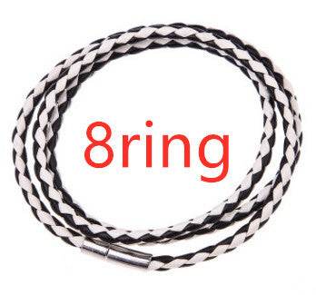 Personalized Mens Braided Genuine Leather Bracelet Stainless Steel Custom Beads Name Charm Bracelet For Men With Family Names - Velora