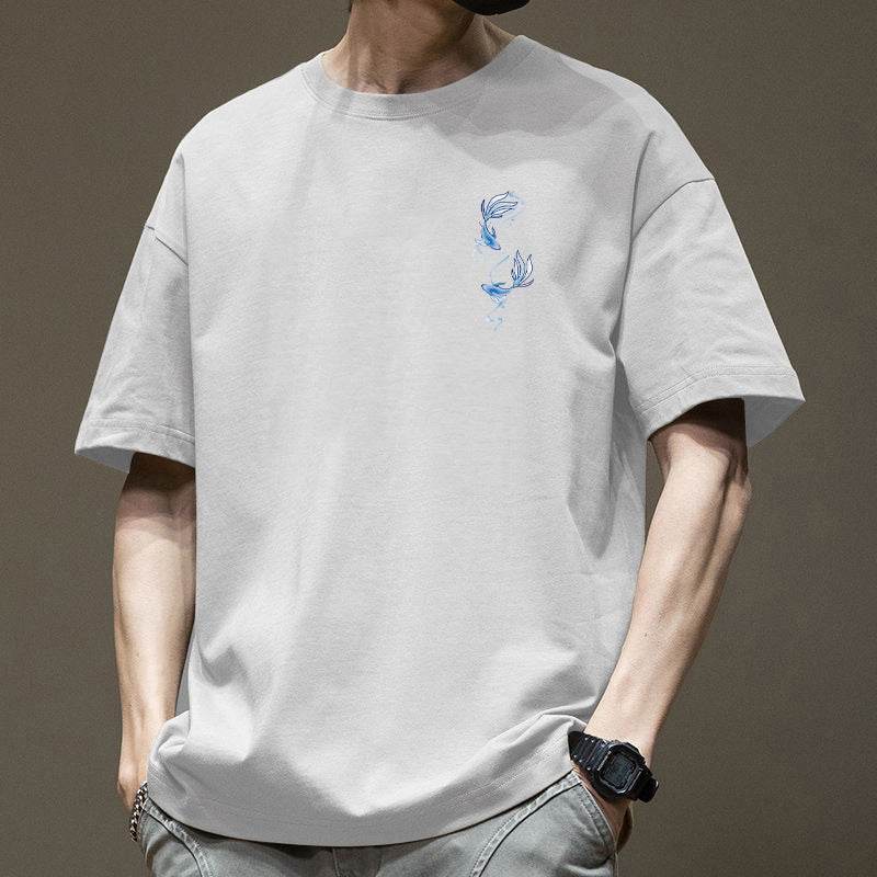 Men's American-style Retro Heavy Short-sleeved T-shirt - Velora