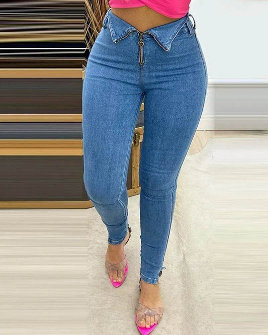 Fashion casual jeans with jeans - Velora