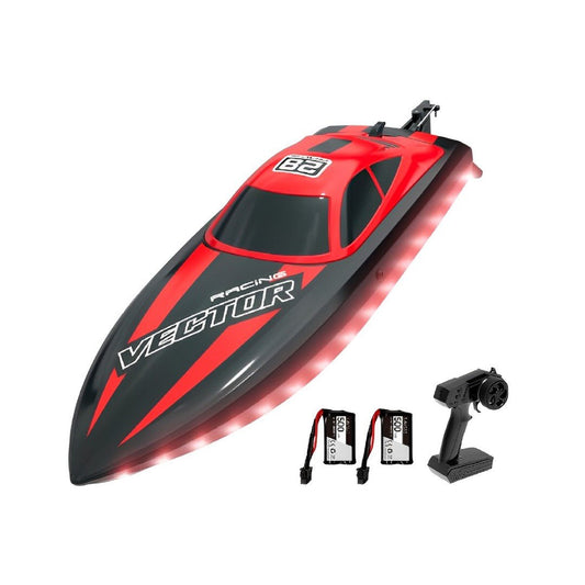 20mph RC Boat with LED Lights for Pools and Lakes - Fast and Fun! - Velora Luxury Fashion