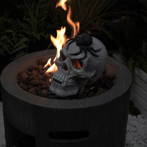 Demon Skull,Suitable For Outdoor Fireplace And Fire Pit, Halloween Decoration - Velora