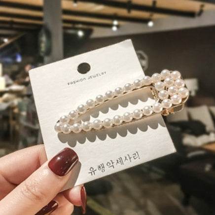 Elegant Pearl Bling Hair Clip - Velora