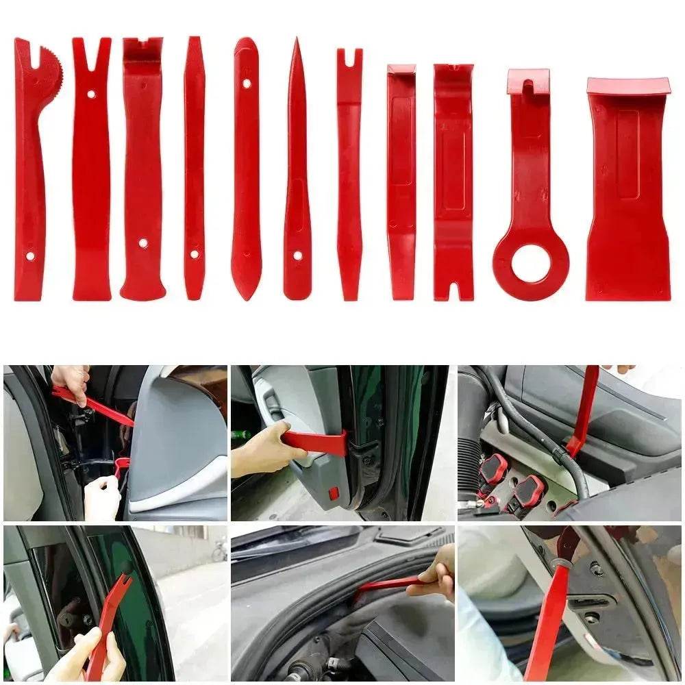 Plastic 19pcs Car Radio Panel Trim Dashboard Removal Set Easy Carry Disassemble Repair tool - Velora