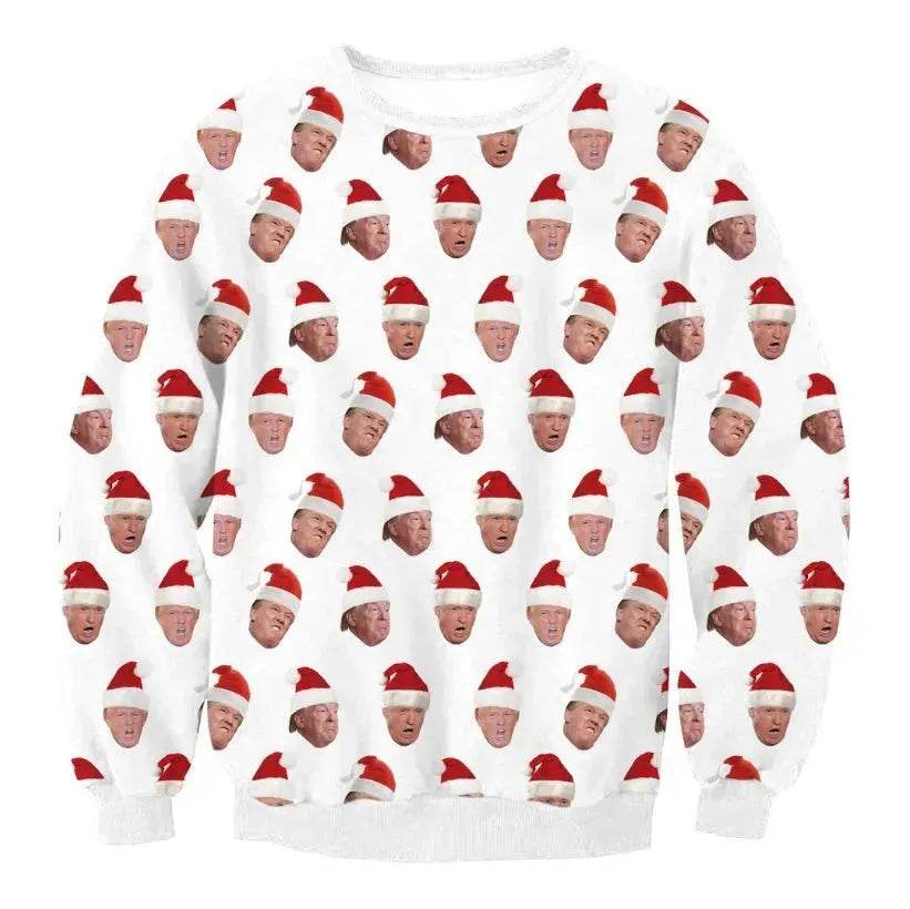 UGLY CHRISTMAS SWEATER Vacation Santa Elf Funny Womens Men Sweaters Tops Autumn Winter Clothing - Velora