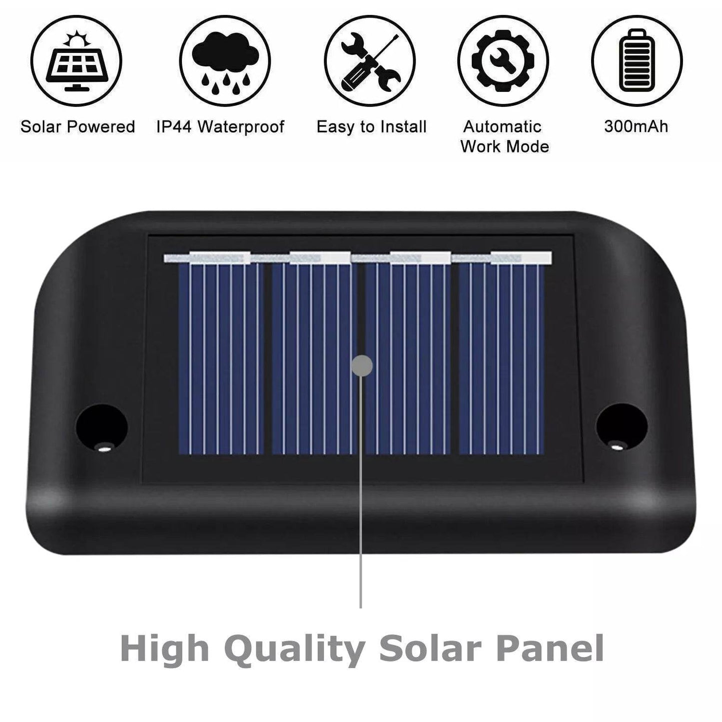 4 Solar LED Bright Deck Lights Outdoor Garden Patio Railing Decks Path Lighting Outdoor Garden Light Deck Lamp Solar Stairs Light - Velora
