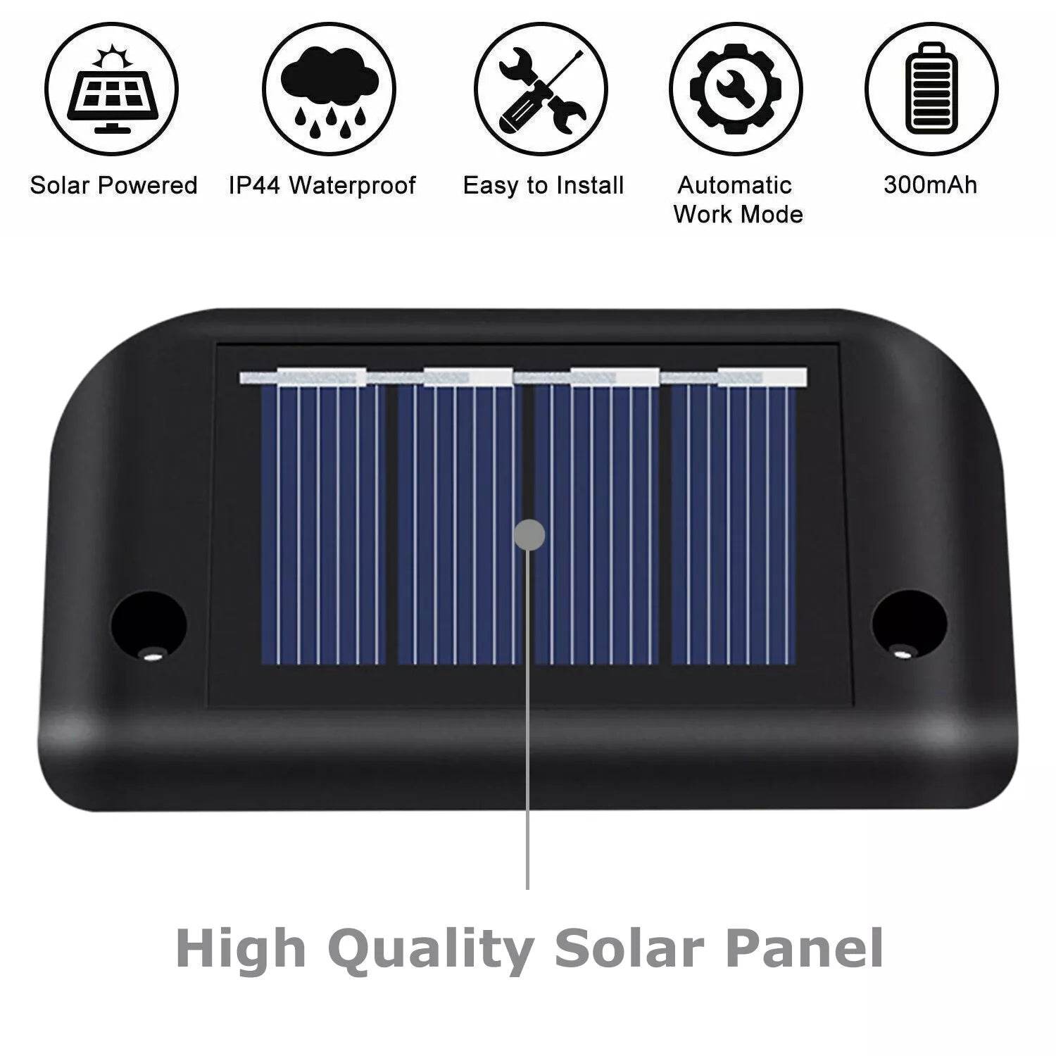 4 Solar LED Bright Deck Lights Outdoor Garden Patio Railing Decks Path Lighting Outdoor Garden Light Deck Lamp Solar Stairs Light - Velora