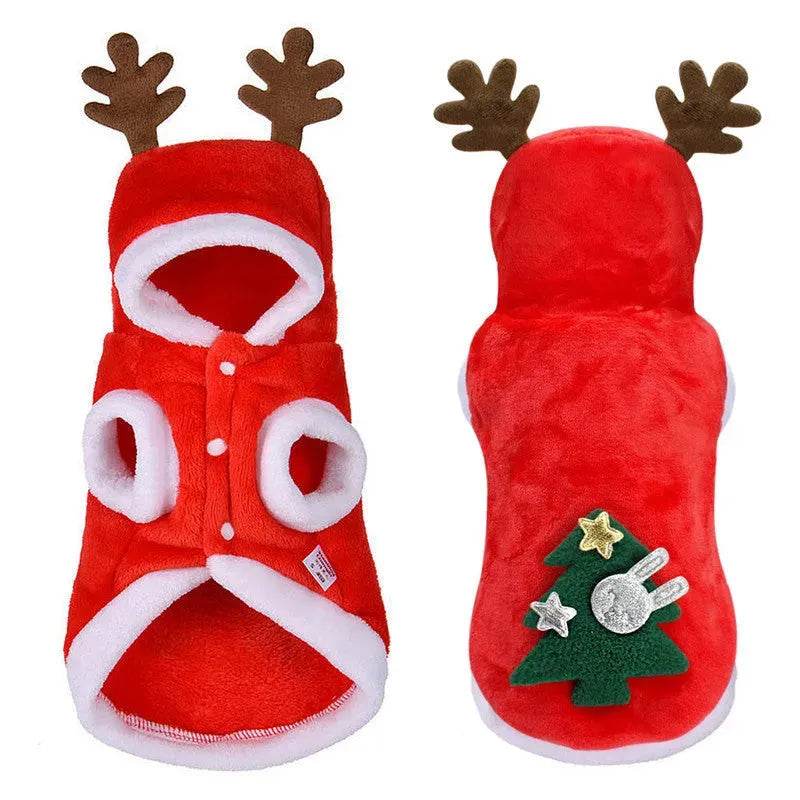 Pet flannel elk christmas clothes - Velora