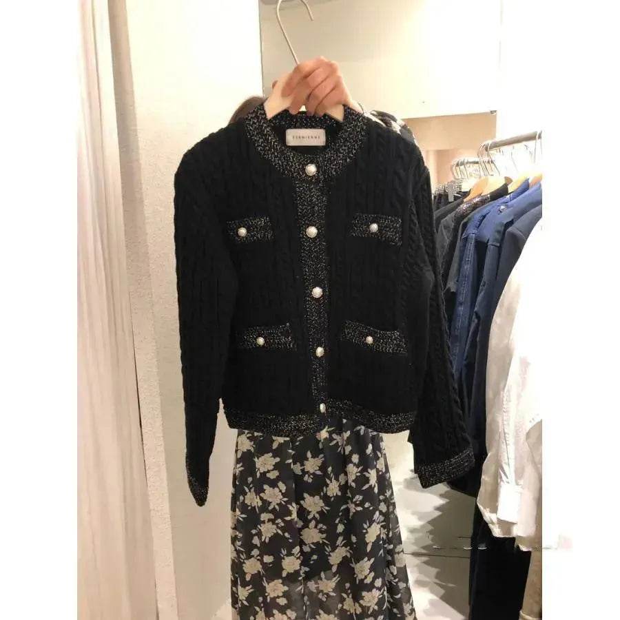 New Autumn Winter Ladies Button Twist Knit Sweater Cardigan - Velora