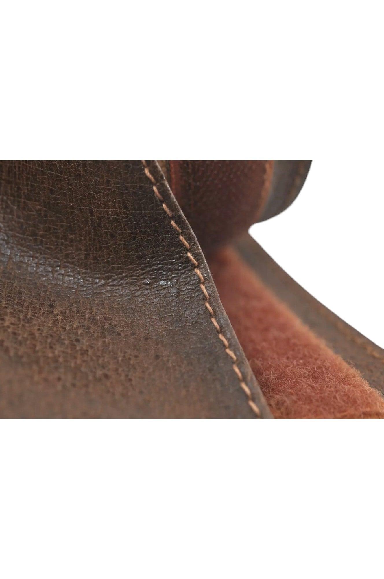 GUCCI Web Sherry Line Clutch Hand Bag Purse GG PVC Leather Brown 8044K - Velora