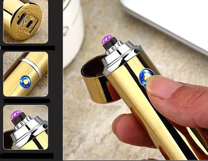 Electric USB Lighter Smokeless Windproof Cigarette Cigar Lighters - Velora
