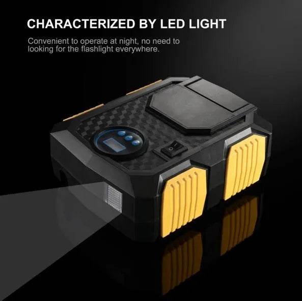 Digital Tire Inflator - DC 12 Volt Car Portable Air Compressor - Velora