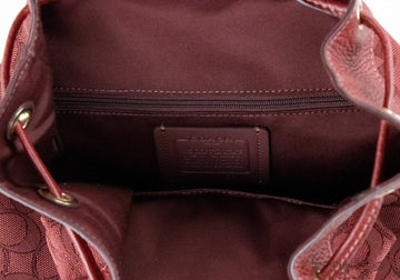 Coach Dempsey Signature Jacquard Backpack in Red Apple