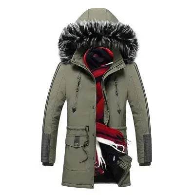 Fur Collar Hoodie Winter Parka Jacket for men - Velora