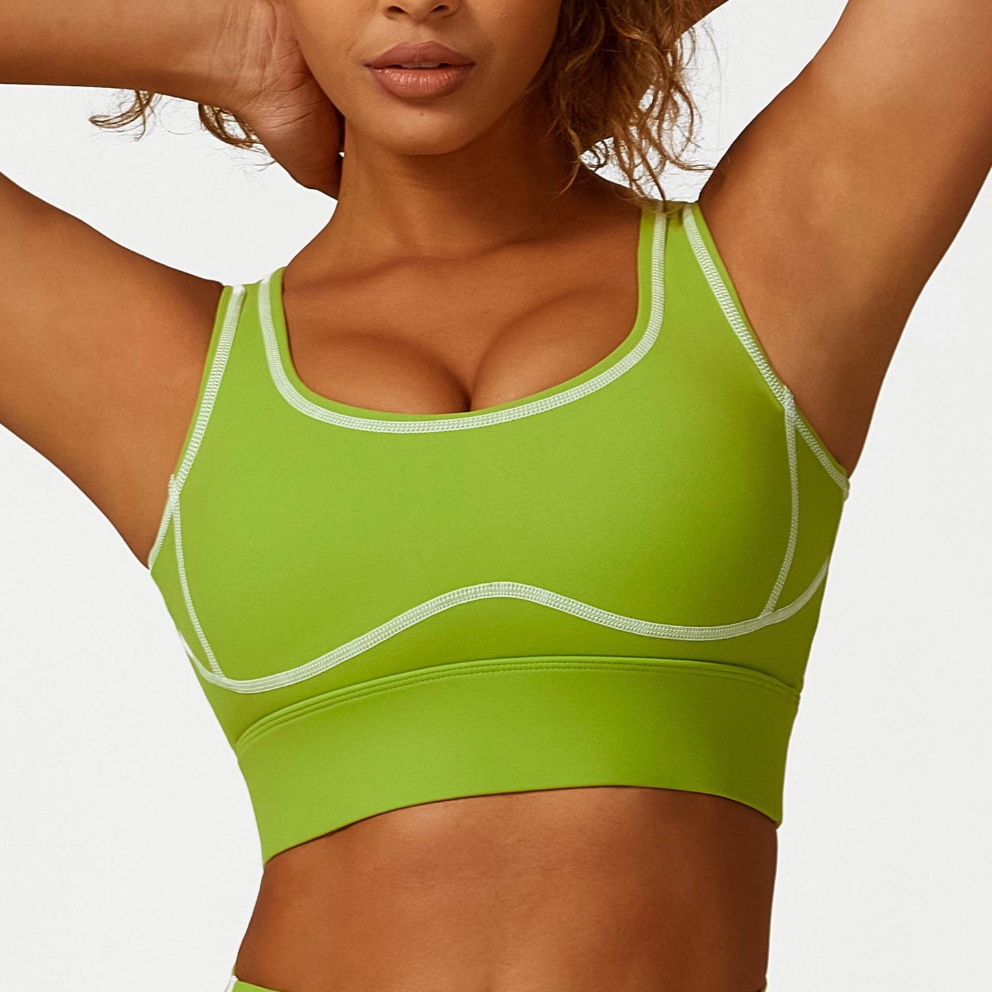 High Waist Hip Lift No Embarrassment Line Stretch Leggings Sports Back Shaping Bra - Velora