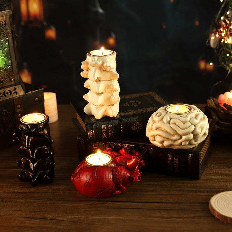 Halloween Heart Candlestick Decoration Horror Decoration Props - Velora