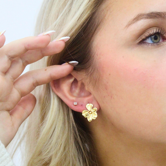 Flower Girl Stud Earrings