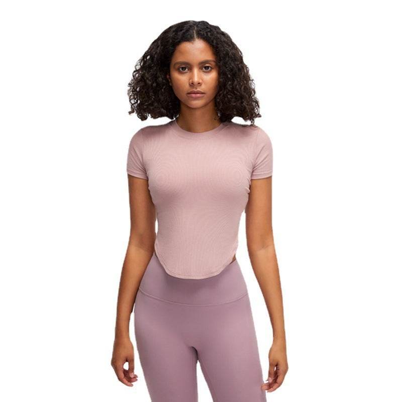 Nude feel Short-sleeved Workout Top Running gym top women - Velora