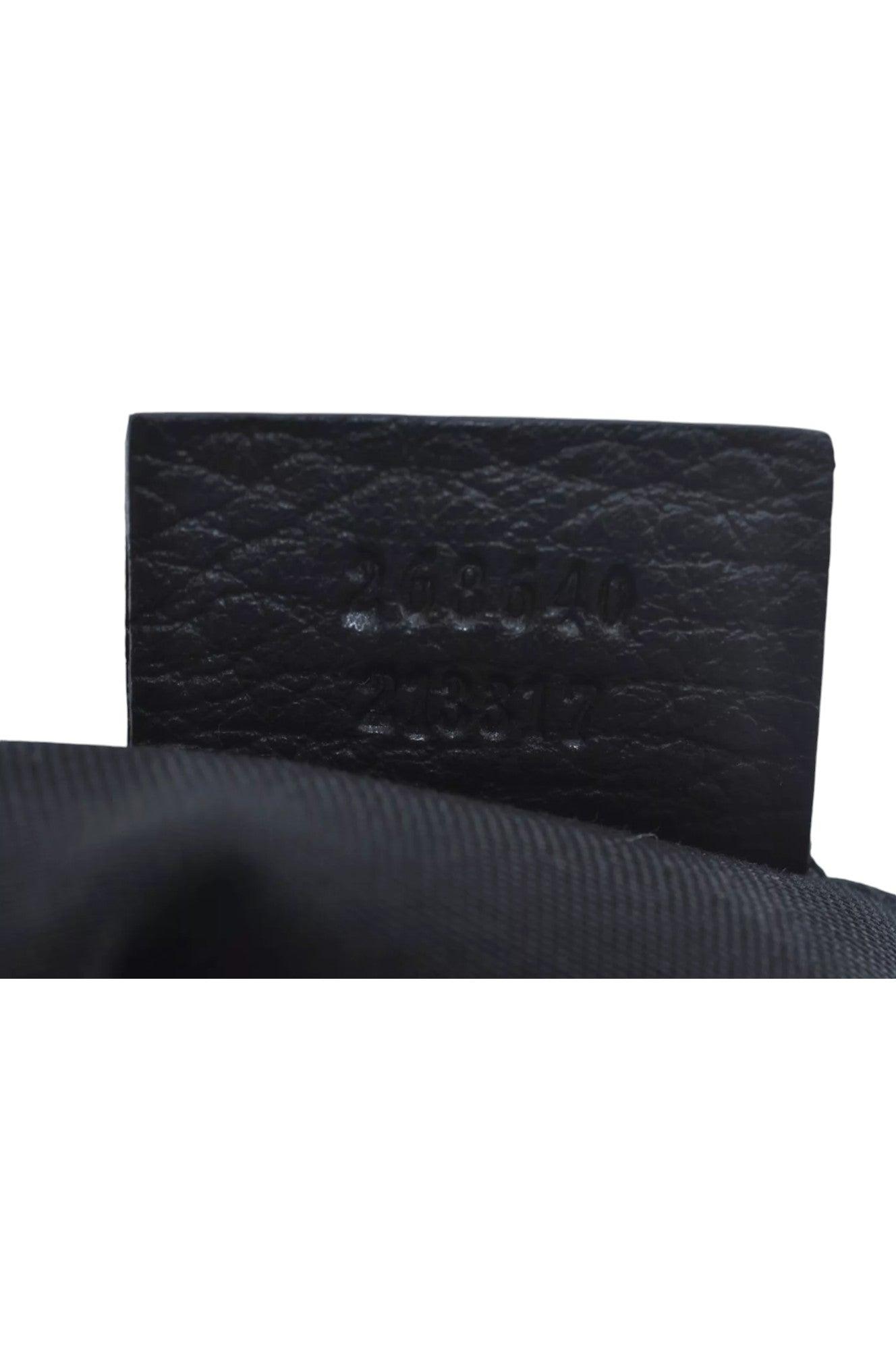 GUCCI Abbey Shoulder Tote Bag GG Canvas Leather 268640 Black L0797 - Velora